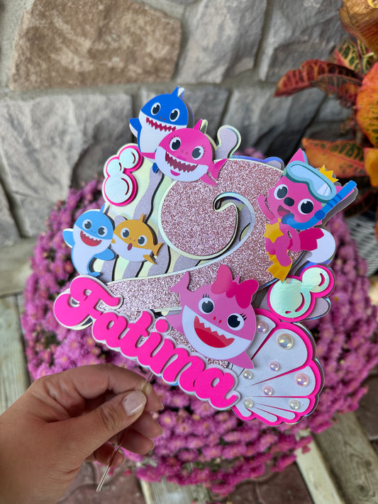 Girly Baby Shark Topper